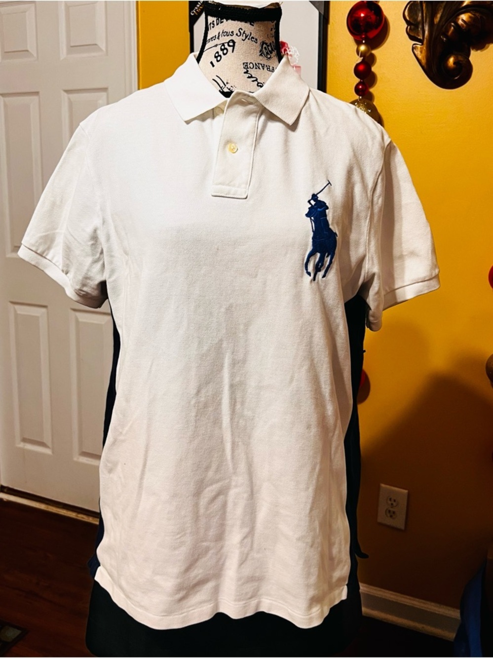 Polo by Ralph Lauren White Polo with Navy Pony Logo - Picture 4 of 17
